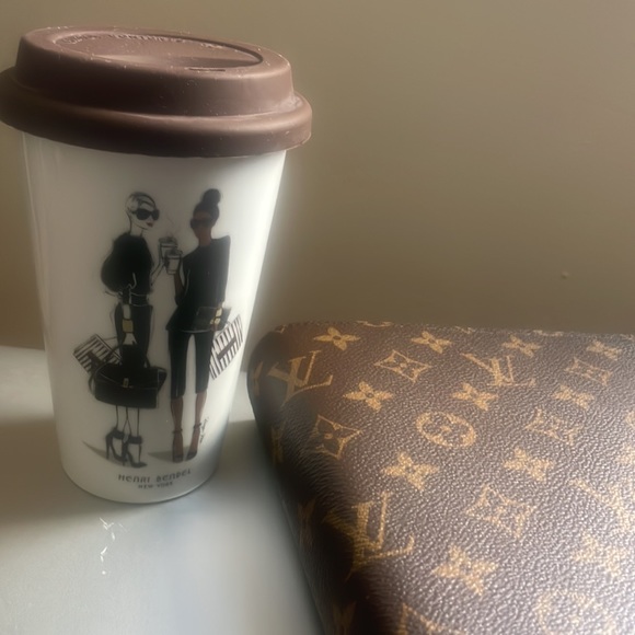Henri Bendel Megan Hess New York Uptown ceramic tumbler
